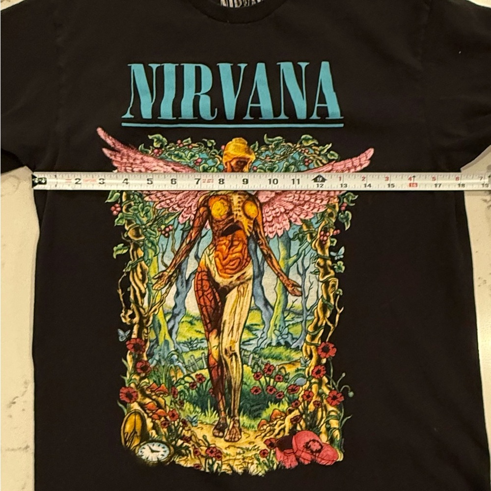 Nirvana In Utero Graphic T-shirt Black Short Sleeve Music Women’s Medium - Picture 2 of 5